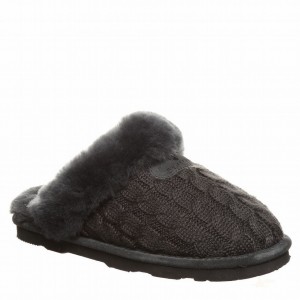 Bearpaw Effie スリッパ レディース 黒 | MQL229RY