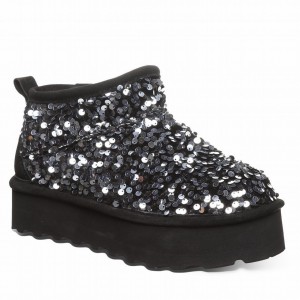 Bearpaw Retro Super Shorty Sequin 厚底ブーツ レディース グレー | KMK655WT
