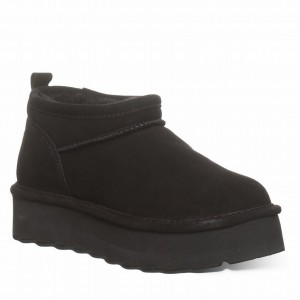 Bearpaw Retro Super Shorty 厚底ブーツ レディース 黒 | AIC1284UH