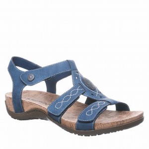 Bearpaw Ridley Wide サンダル レディース 青 | UVC7885BZ