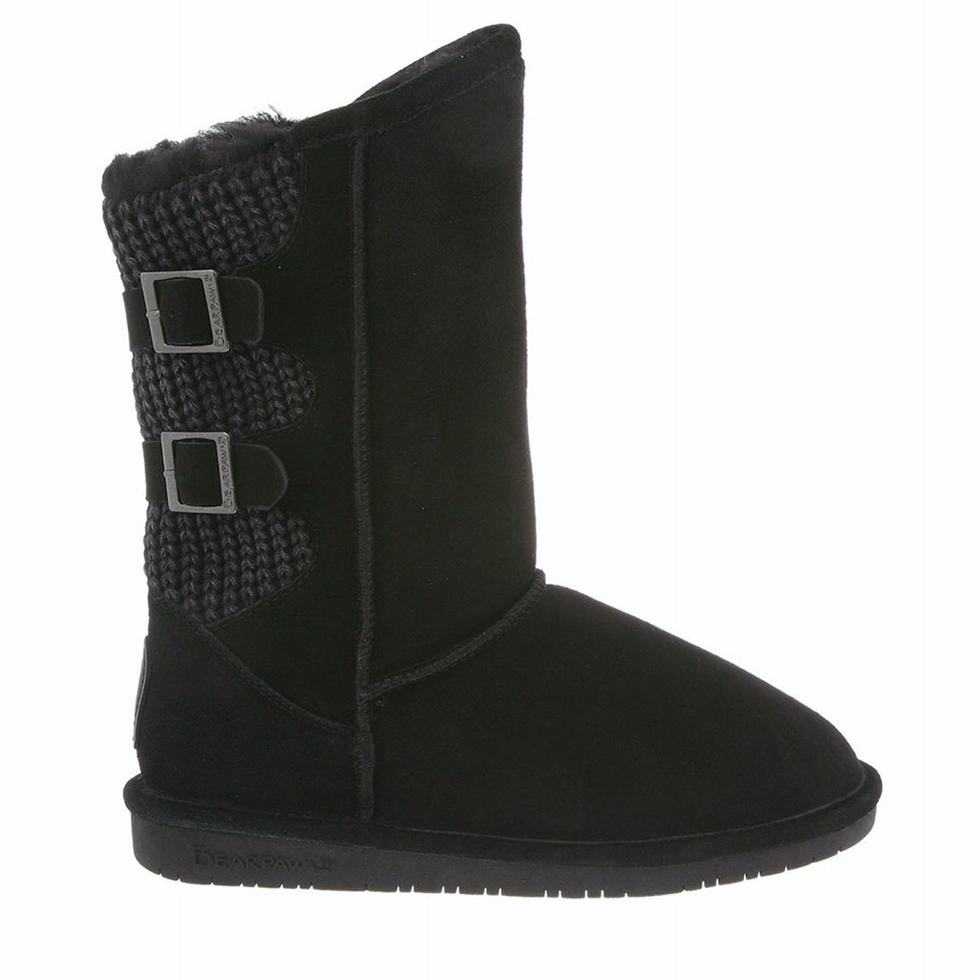 Bearpaw Boshie サイハイブーツ レディース 黒 | FCQ4655WA