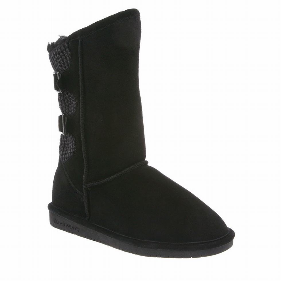 Bearpaw Boshie サイハイブーツ レディース 黒 | FCQ4655WA