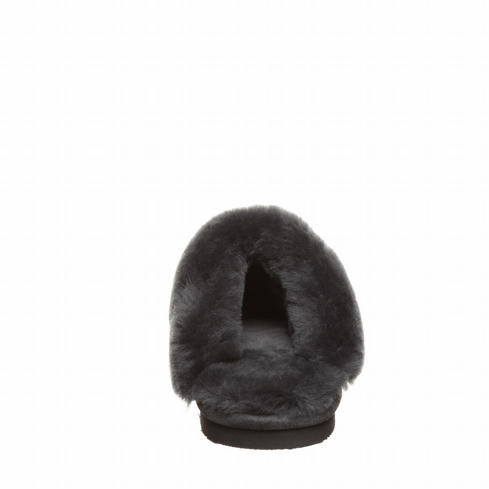 Bearpaw Effie スリッパ レディース 黒 | MQL229RY