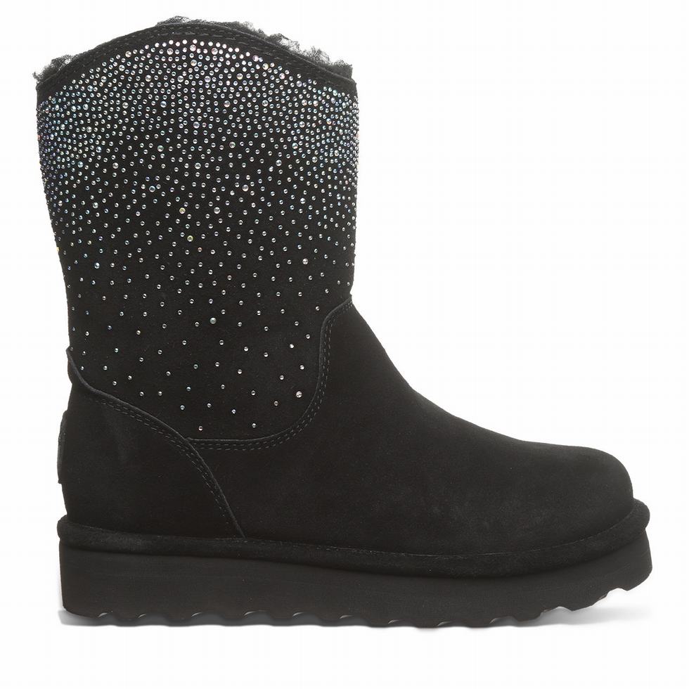 Bearpaw Glam Platform Lo ブーツ レディース 黒 | YQS232YH