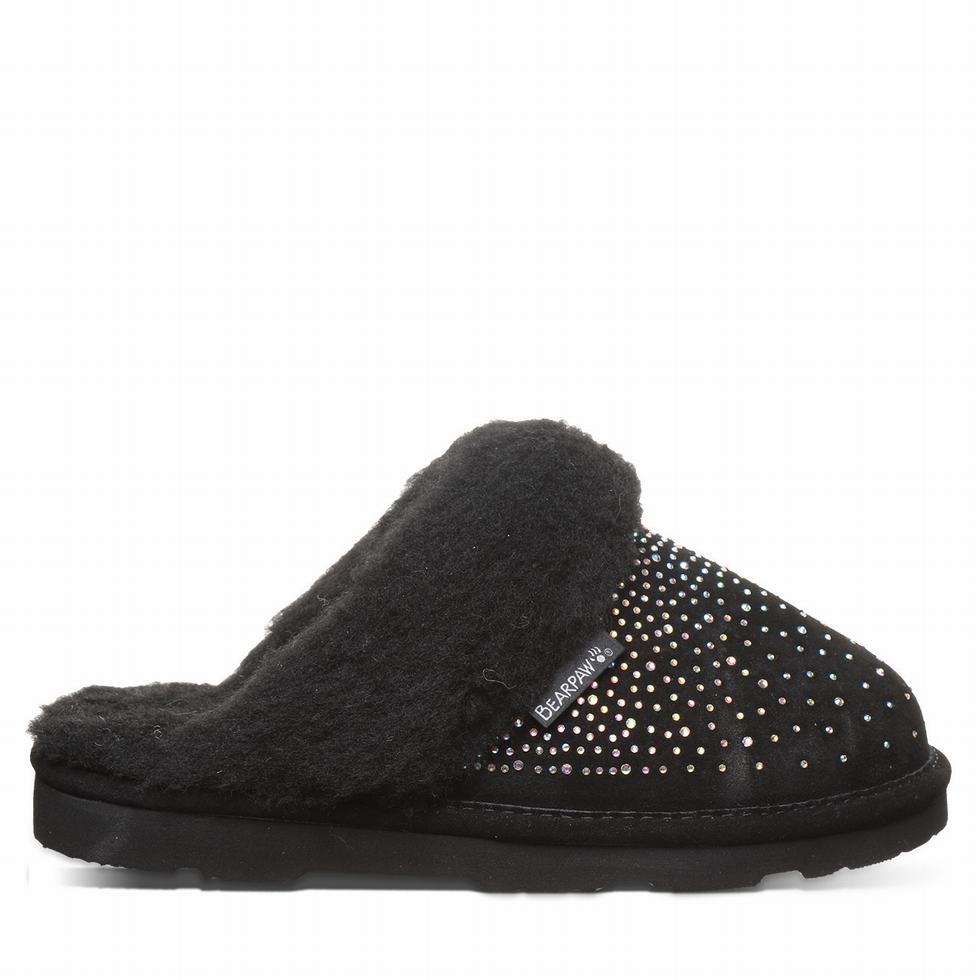 Bearpaw Loki Exotic スリッパ レディース 黒 | KIG9977YG
