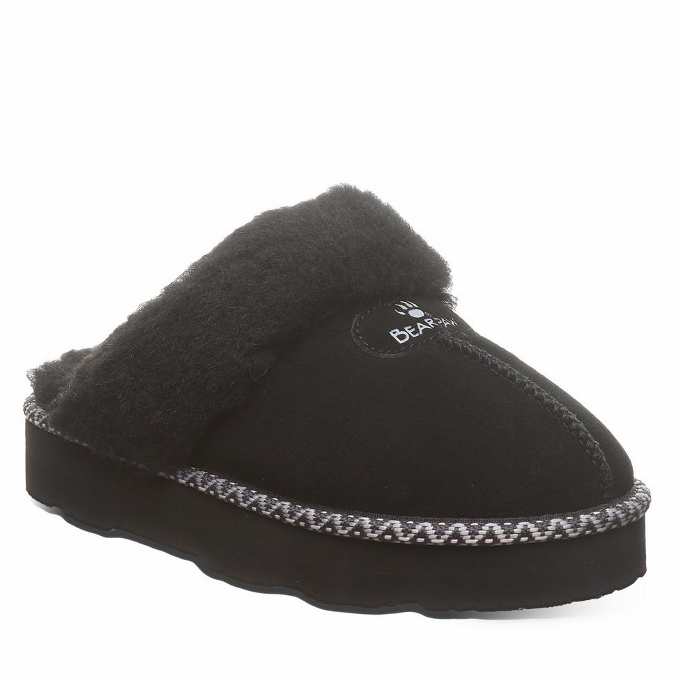 Bearpaw Loki Platform Lo Deco スリッパ レディース 黒 | FTN8198GX