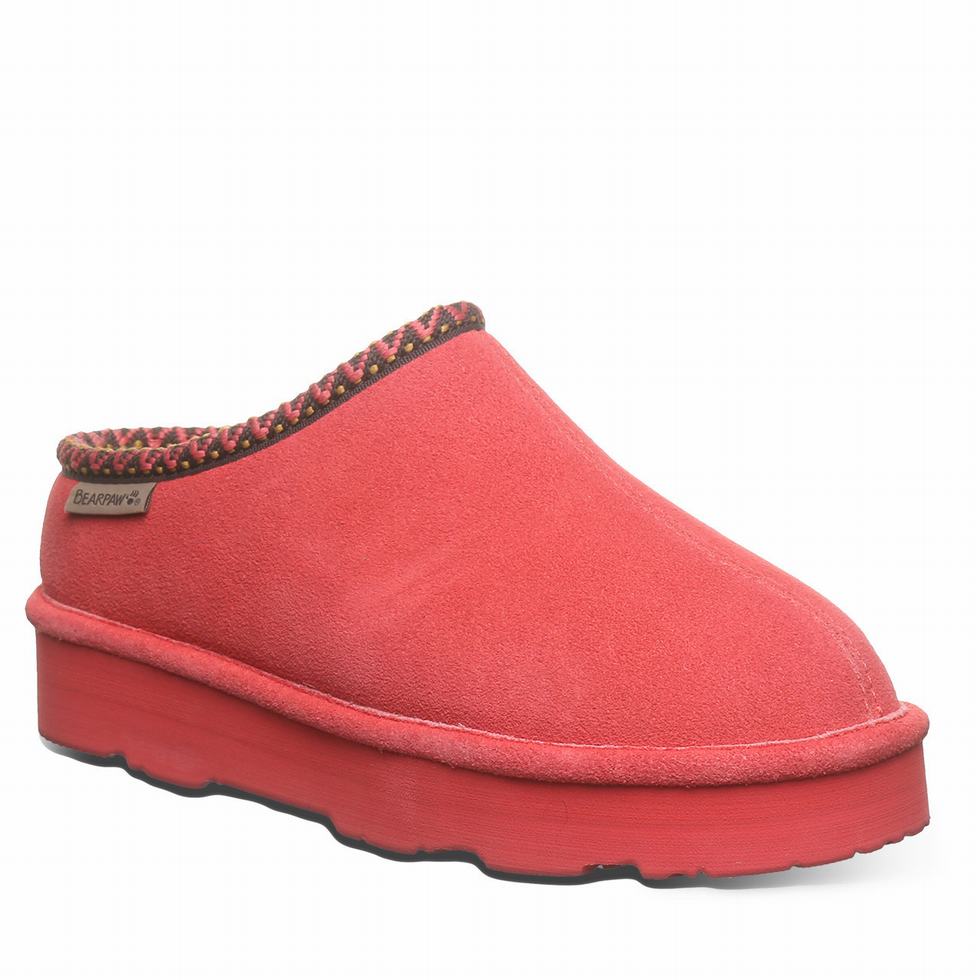 Bearpaw Martis スリッパ レディース 赤 | ICS3656BI