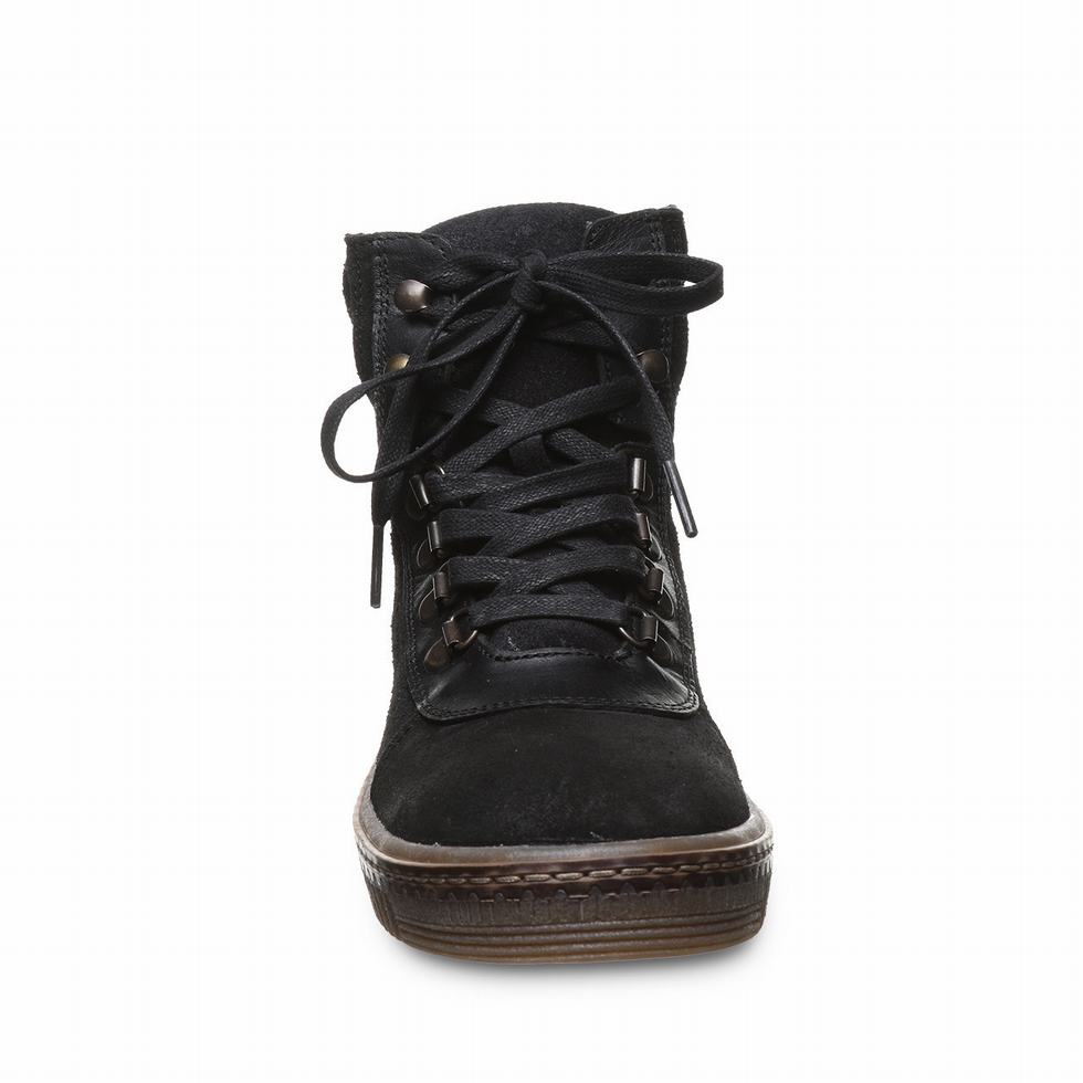 Bearpaw Nelida ハイカットスニーカー レディース 黒 | SIY192LX