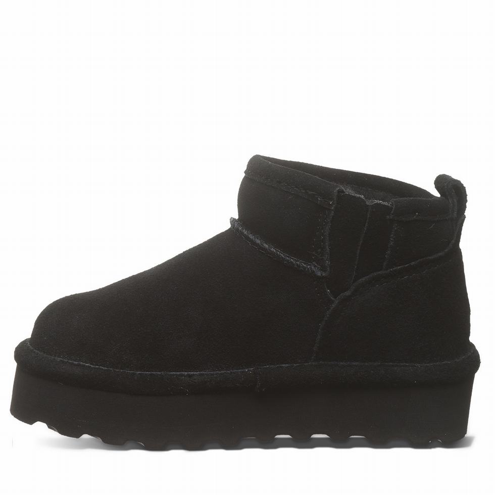 Bearpaw Retro Shorty Youth ブーツ キッズ 黒 | NKC1326WZ