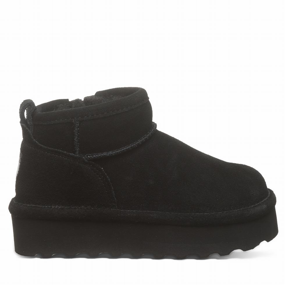Bearpaw Retro Shorty Youth ブーツ キッズ 黒 | NKC1326WZ