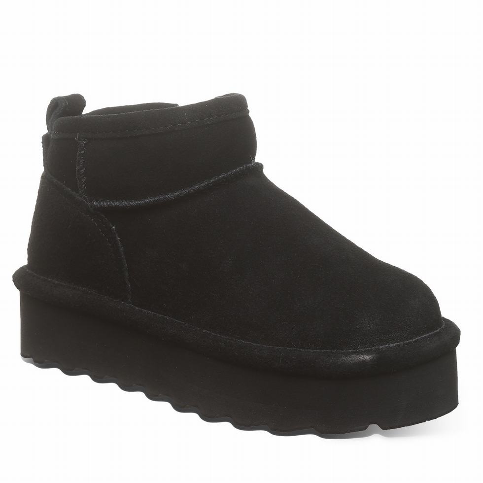 Bearpaw Retro Shorty Youth ブーツ キッズ 黒 | NKC1326WZ