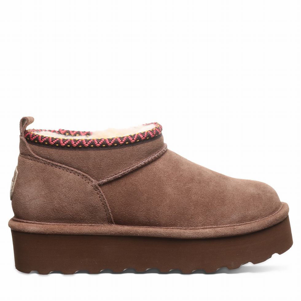Bearpaw Retro Super Shorty Deco 厚底ブーツ レディース ブラウン | PRA7755IC