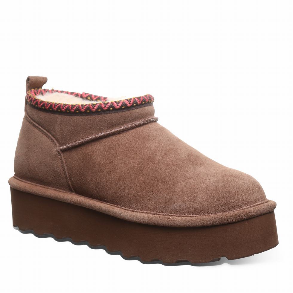 Bearpaw Retro Super Shorty Deco 厚底ブーツ レディース ブラウン | PRA7755IC