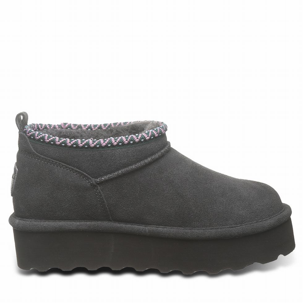 Bearpaw Retro Super Shorty Deco 厚底ブーツ レディース グレー | USL139WH