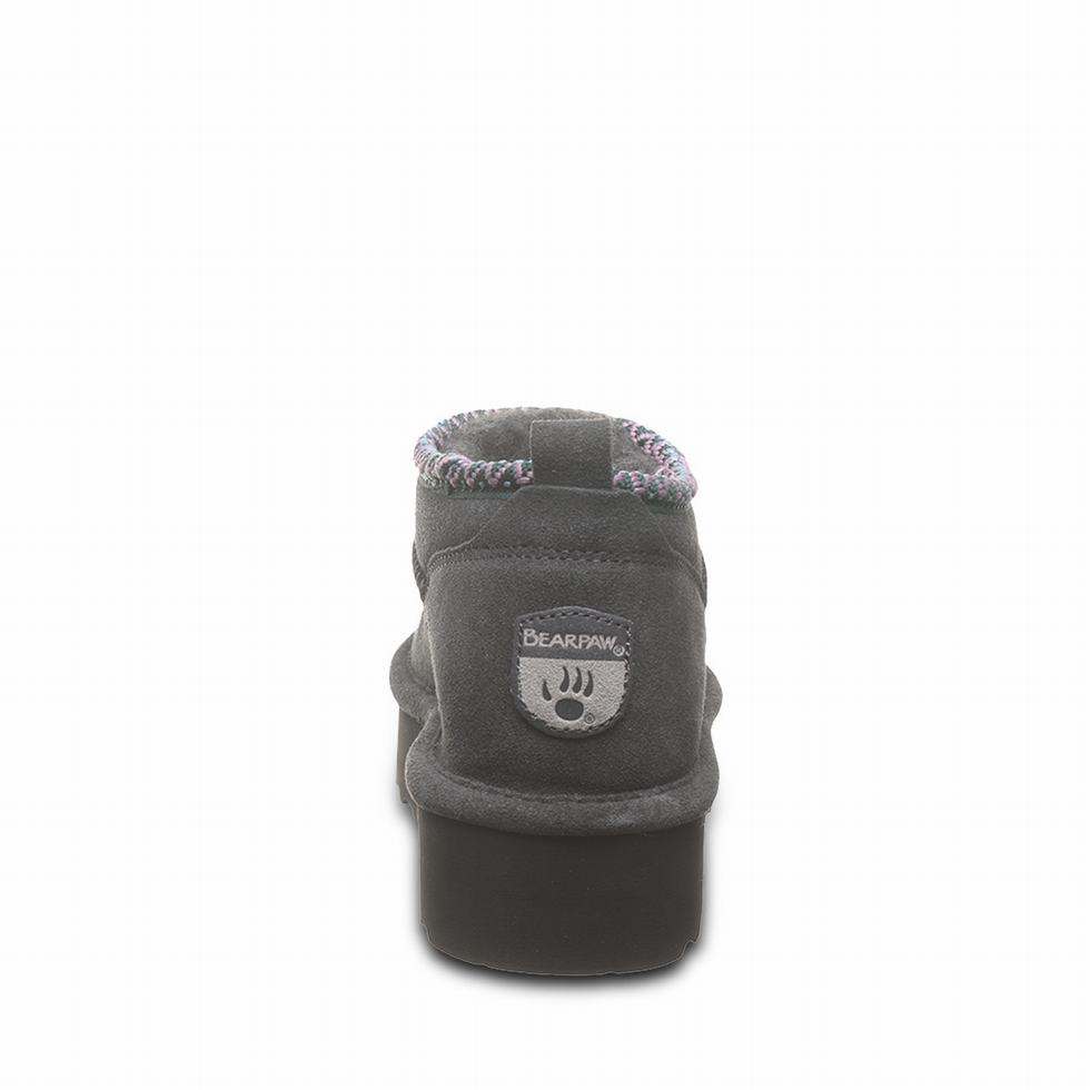 Bearpaw Retro Super Shorty Deco 厚底ブーツ レディース グレー | USL139WH