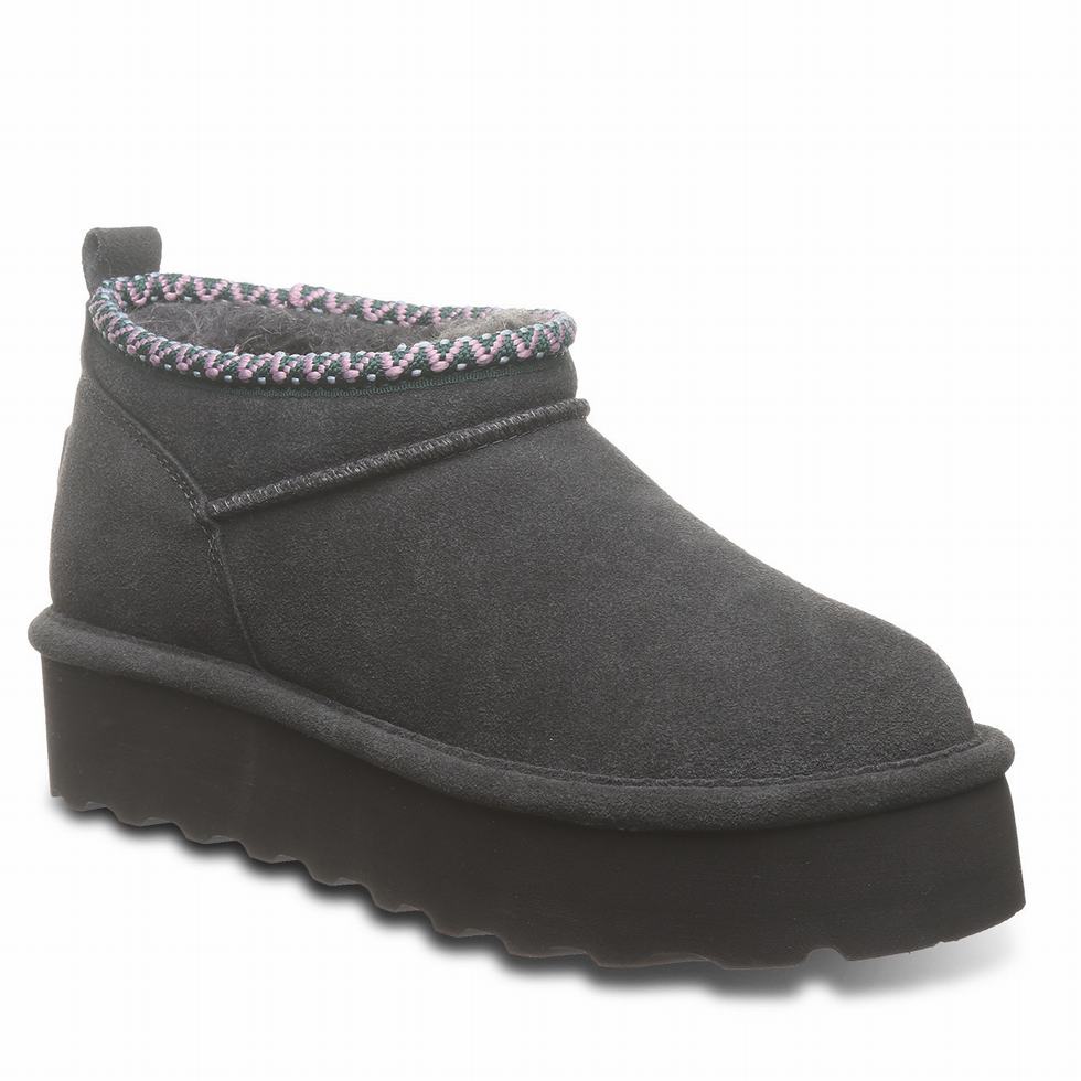 Bearpaw Retro Super Shorty Deco 厚底ブーツ レディース グレー | USL139WH