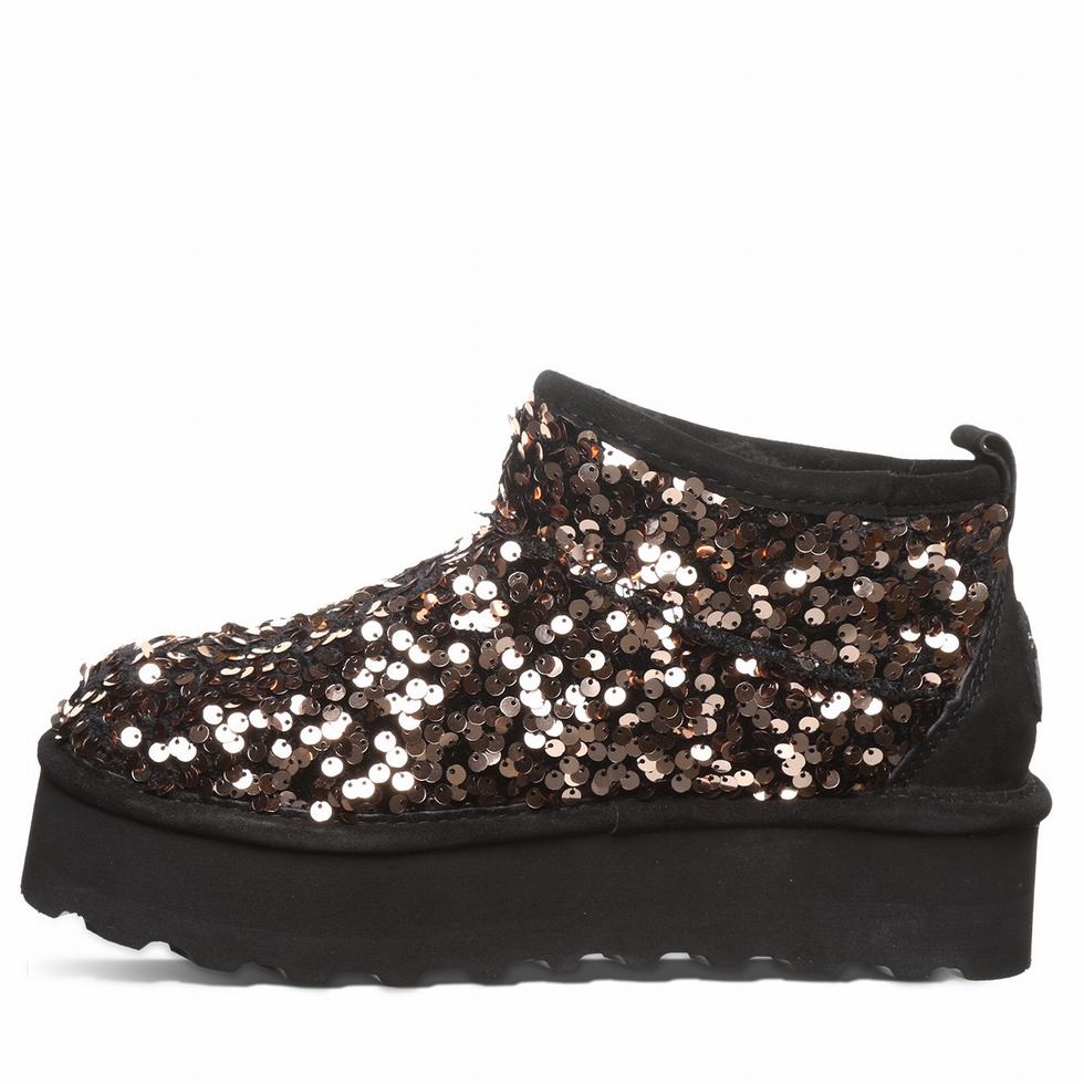 Bearpaw Retro Super Shorty Sequin 厚底ブーツ レディース ブラウン | DCO6359VH