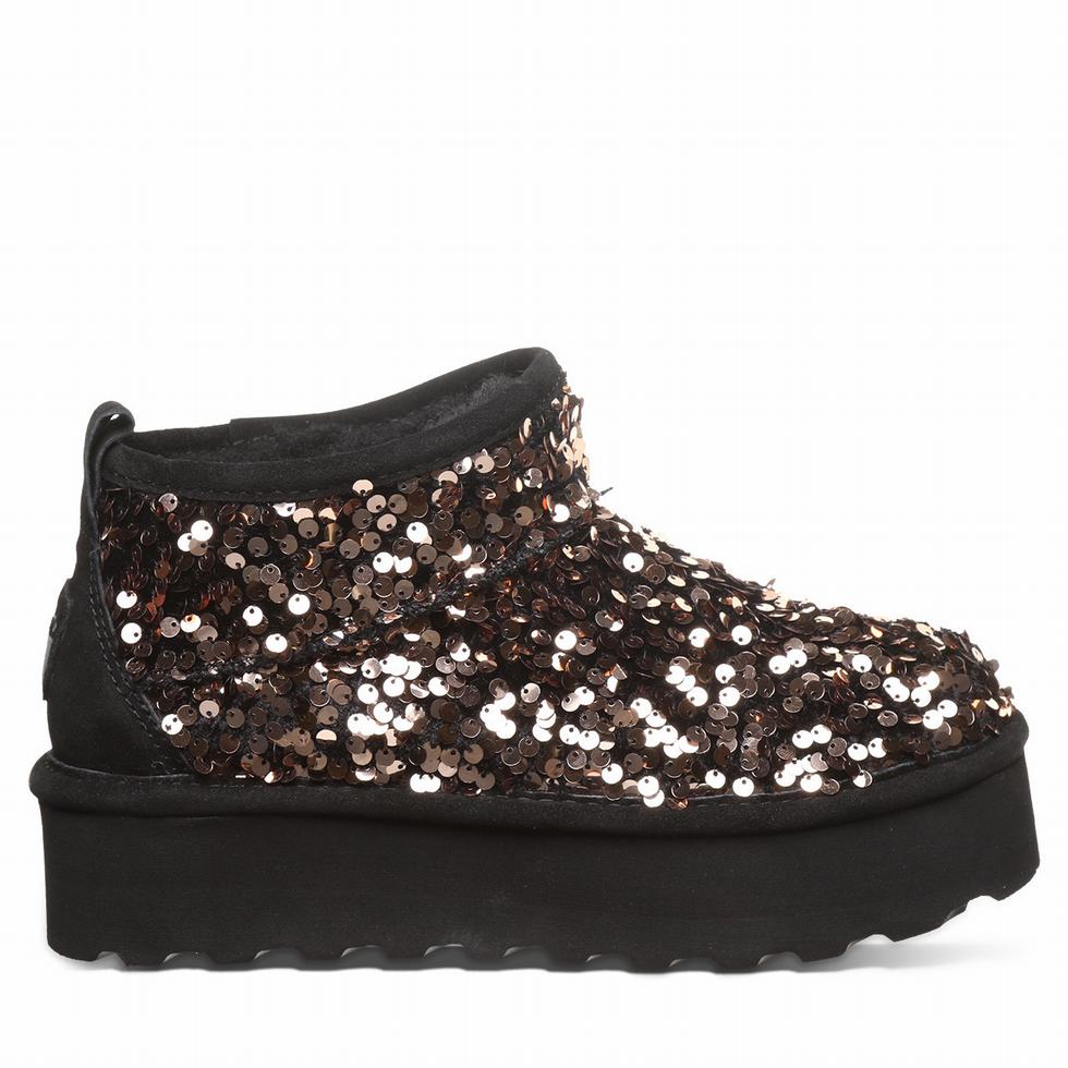 Bearpaw Retro Super Shorty Sequin 厚底ブーツ レディース ブラウン | DCO6359VH