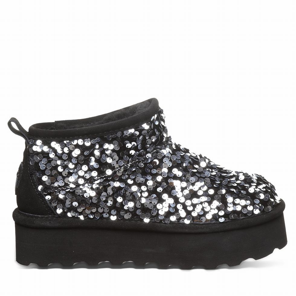 Bearpaw Retro Super Shorty Sequin 厚底ブーツ レディース グレー | KMK655WT