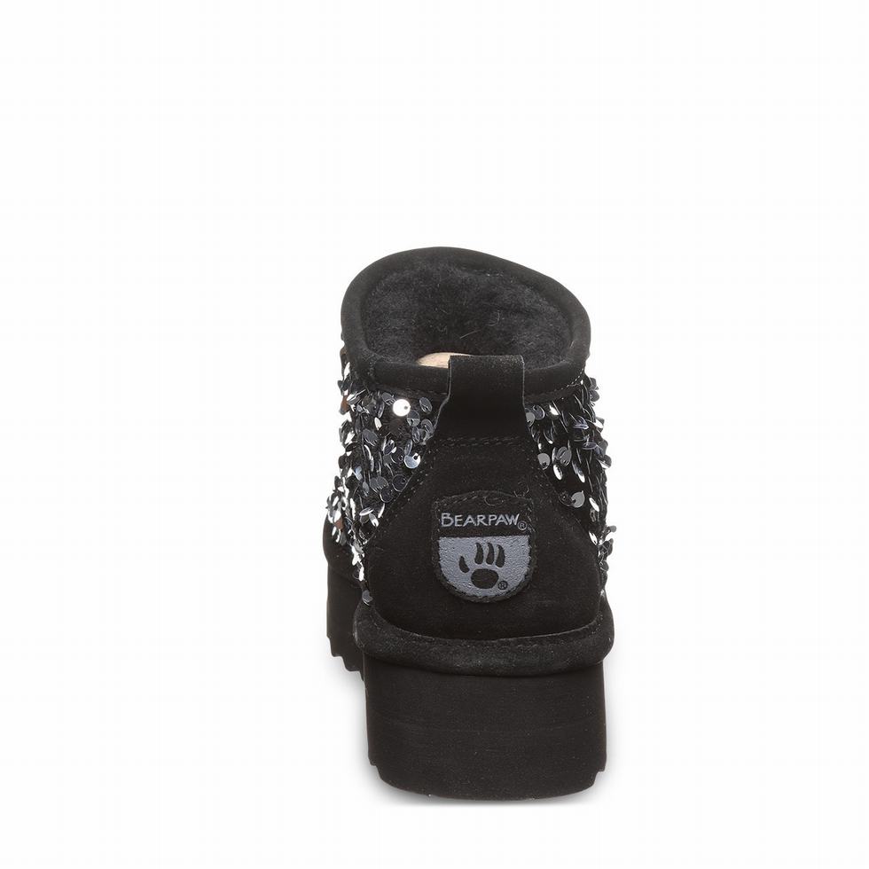 Bearpaw Retro Super Shorty Sequin 厚底ブーツ レディース グレー | KMK655WT