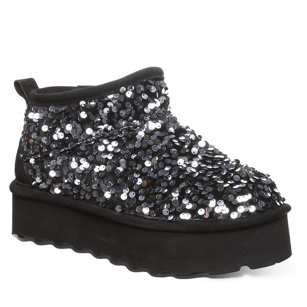 Bearpaw Retro Super Shorty Sequin 厚底ブーツ レディース グレー | KMK655WT