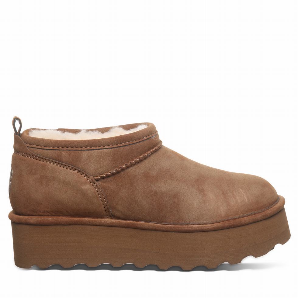 Bearpaw Retro Super Shorty Vegan 厚底ブーツ レディース ブラウン | EVP7780DT