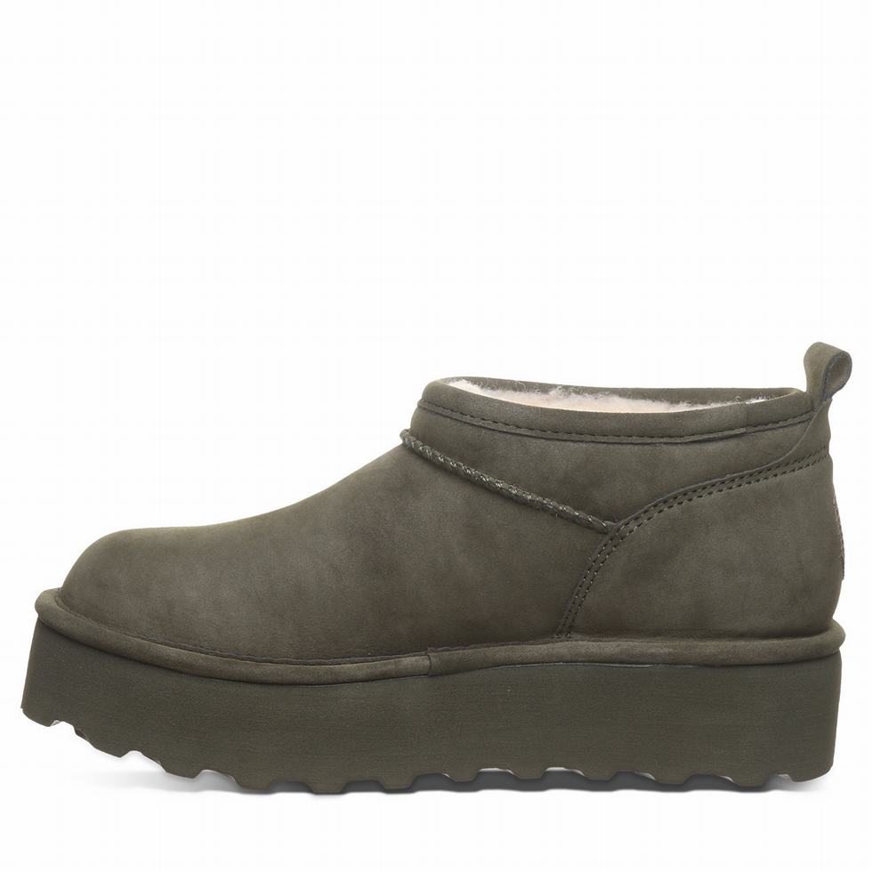 Bearpaw Retro Super Shorty Vegan 厚底ブーツ レディース 緑 | GYR6581QM