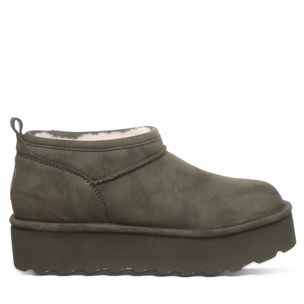 Bearpaw Retro Super Shorty Vegan 厚底ブーツ レディース 緑 | GYR6581QM
