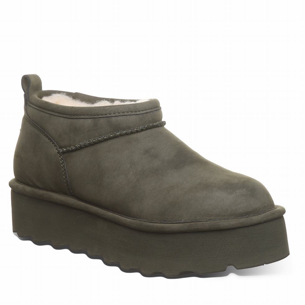 Bearpaw Retro Super Shorty Vegan 厚底ブーツ レディース 緑 | GYR6581QM