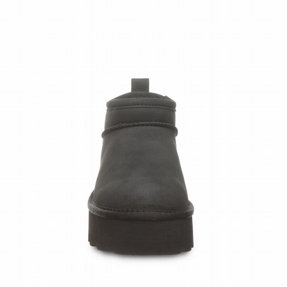 Bearpaw Retro Super Shorty Vegan 厚底ブーツ レディース 黒 | INO7351PC