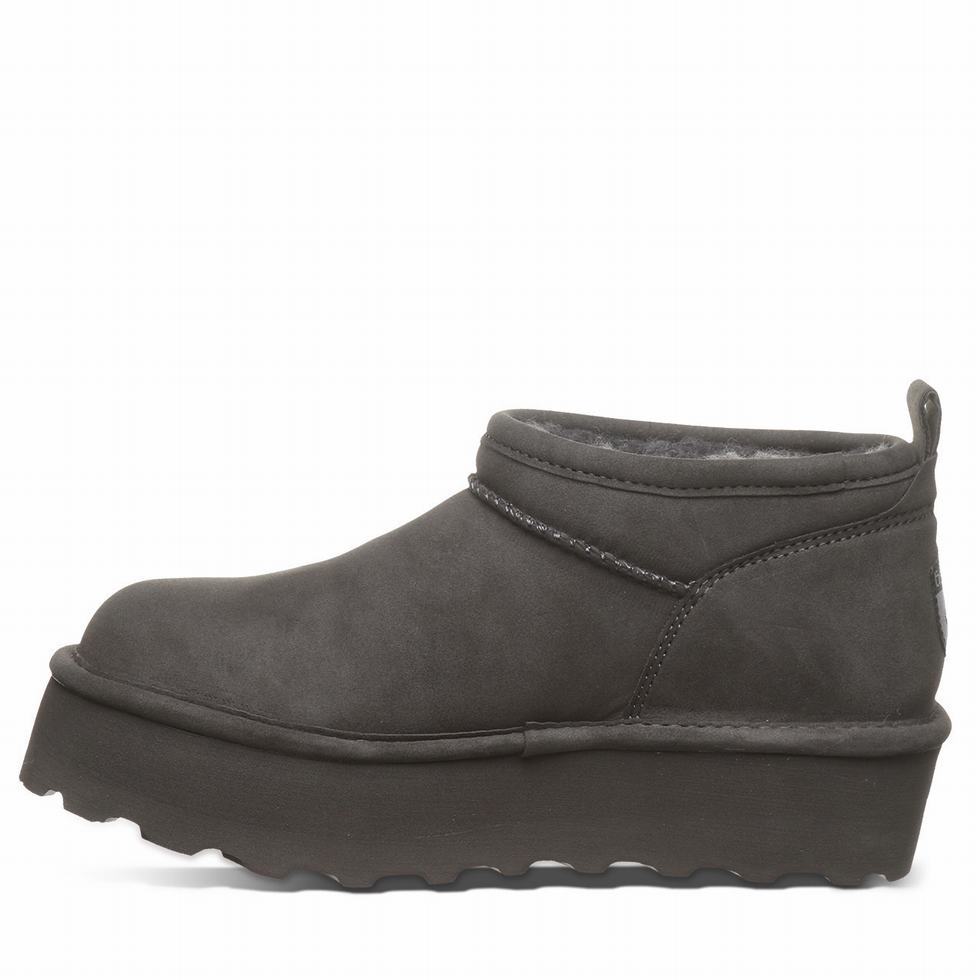Bearpaw Retro Super Shorty Vegan 厚底ブーツ レディース グレー | MYO6944UL
