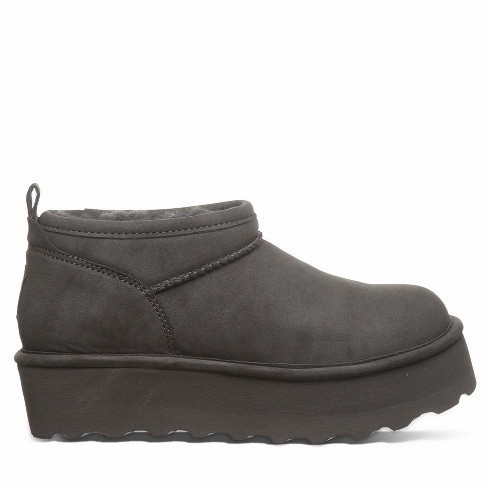 Bearpaw Retro Super Shorty Vegan 厚底ブーツ レディース グレー | MYO6944UL