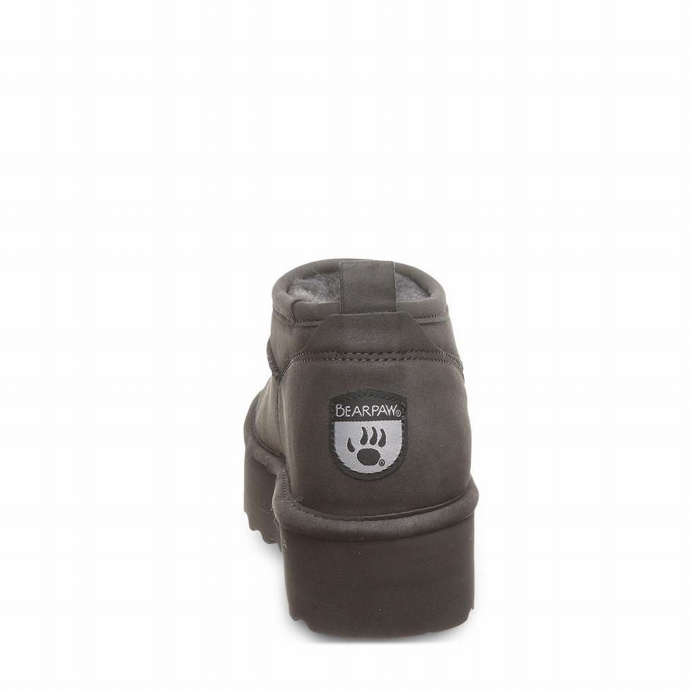 Bearpaw Retro Super Shorty Vegan 厚底ブーツ レディース グレー | MYO6944UL