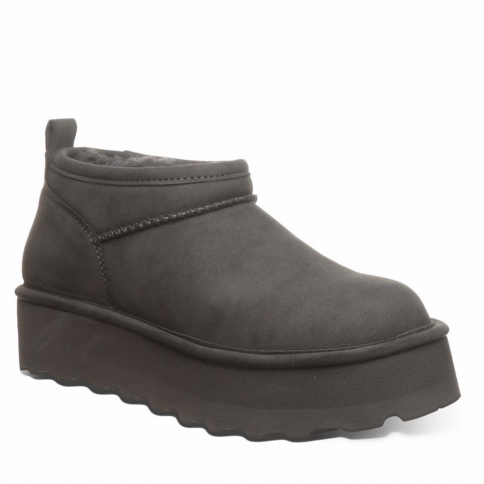 Bearpaw Retro Super Shorty Vegan 厚底ブーツ レディース グレー | MYO6944UL