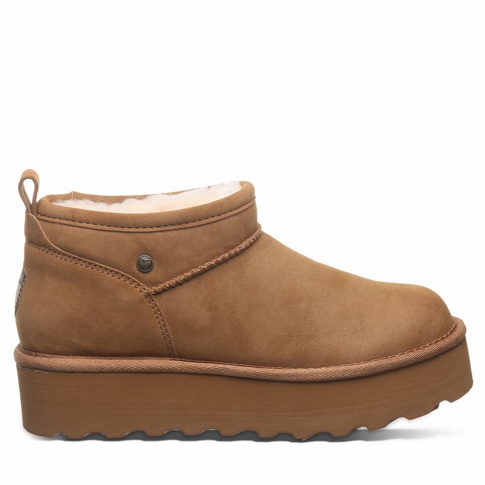 Bearpaw Retro Super Shorty Vegan 厚底ブーツ レディース ブラウン | VDM4366GL