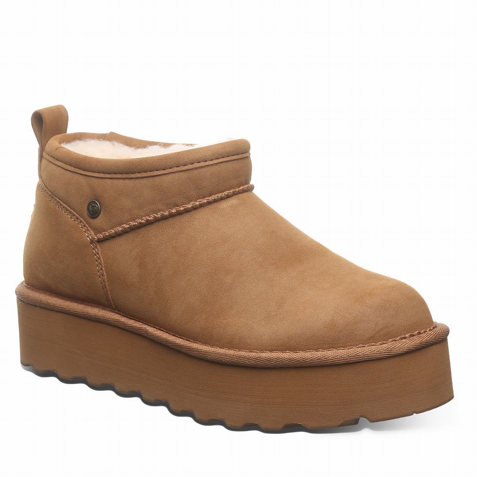 Bearpaw Retro Super Shorty Vegan 厚底ブーツ レディース ブラウン | VDM4366GL