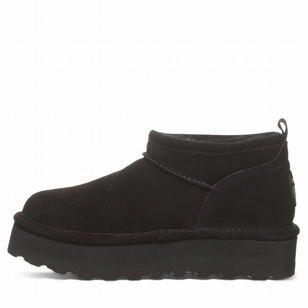 Bearpaw Retro Super Shorty 厚底ブーツ レディース 黒 | AIC1284UH