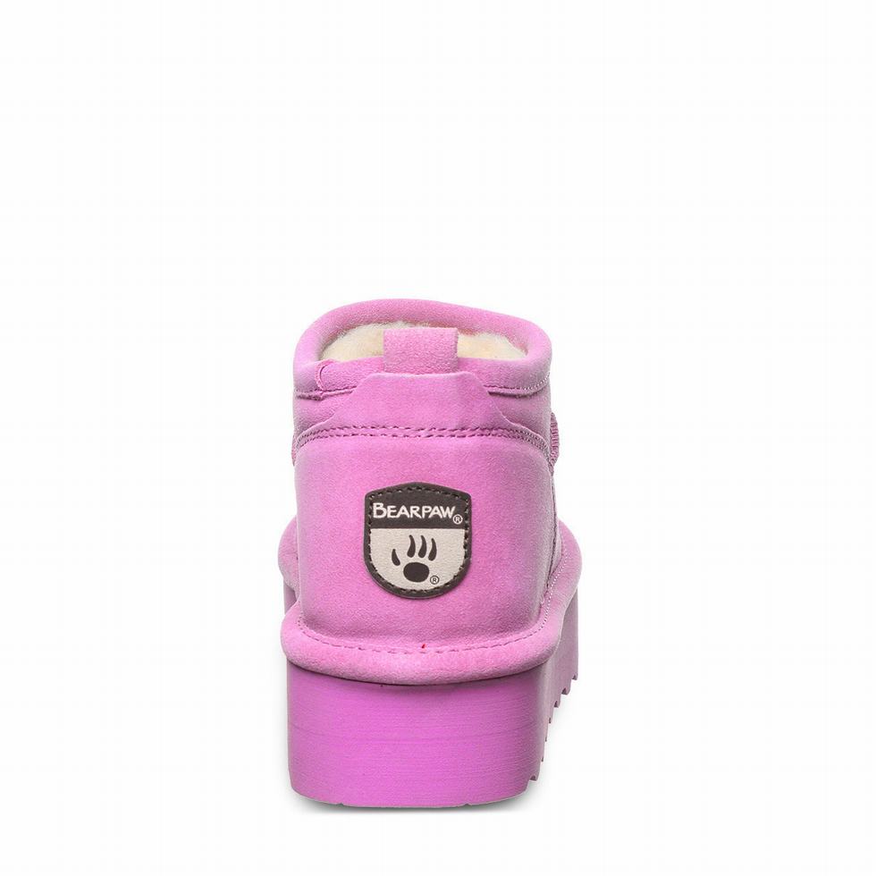 Bearpaw Retro Super Shorty 厚底ブーツ レディース 紫 | JNT3326XG