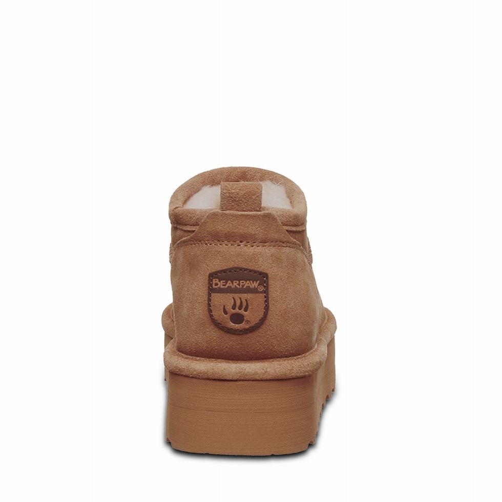 Bearpaw Retro Super Shorty 厚底ブーツ レディース ブラウン | RUJ9782GR