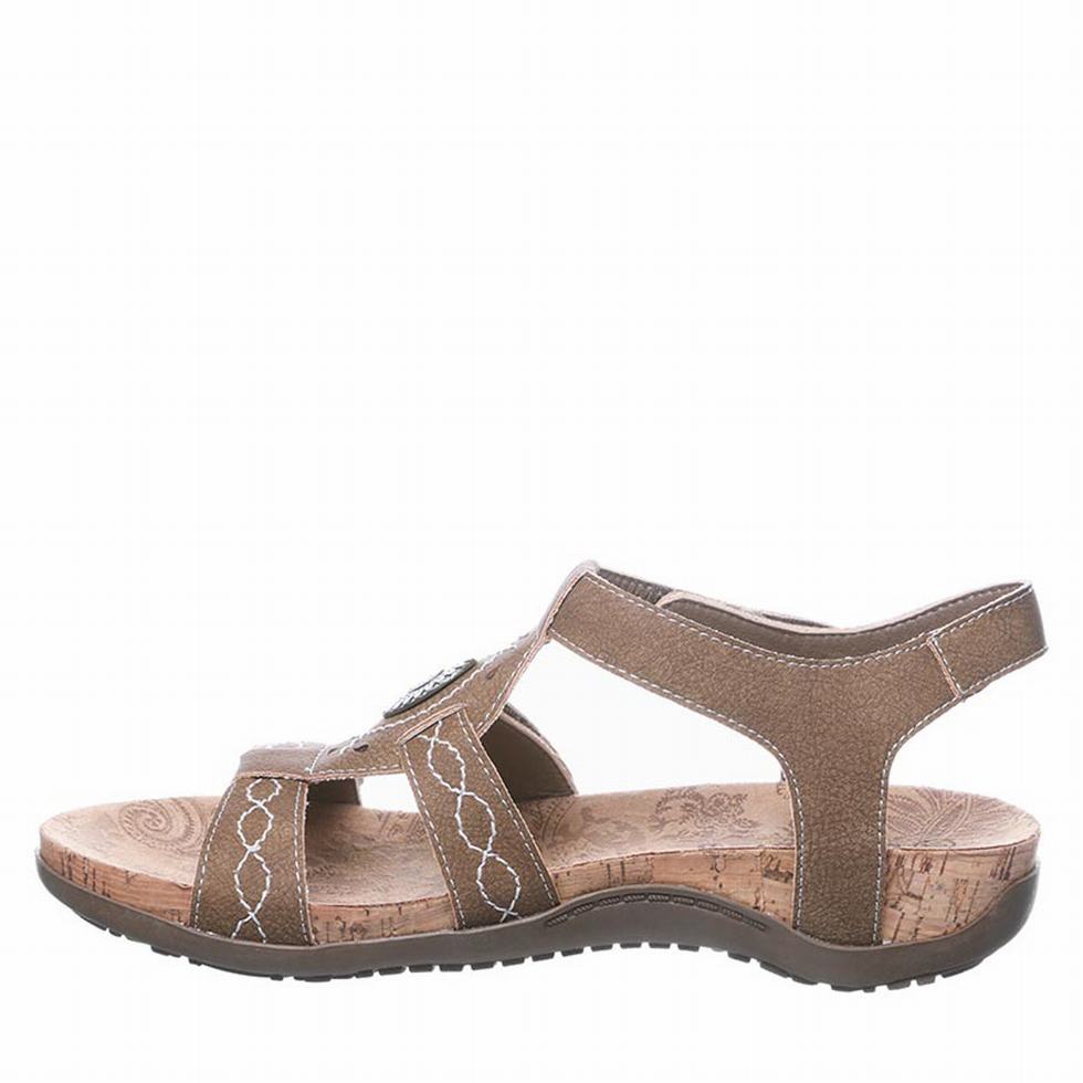 Bearpaw Ridley Wide サンダル レディース ブラウン | HGB3422LG
