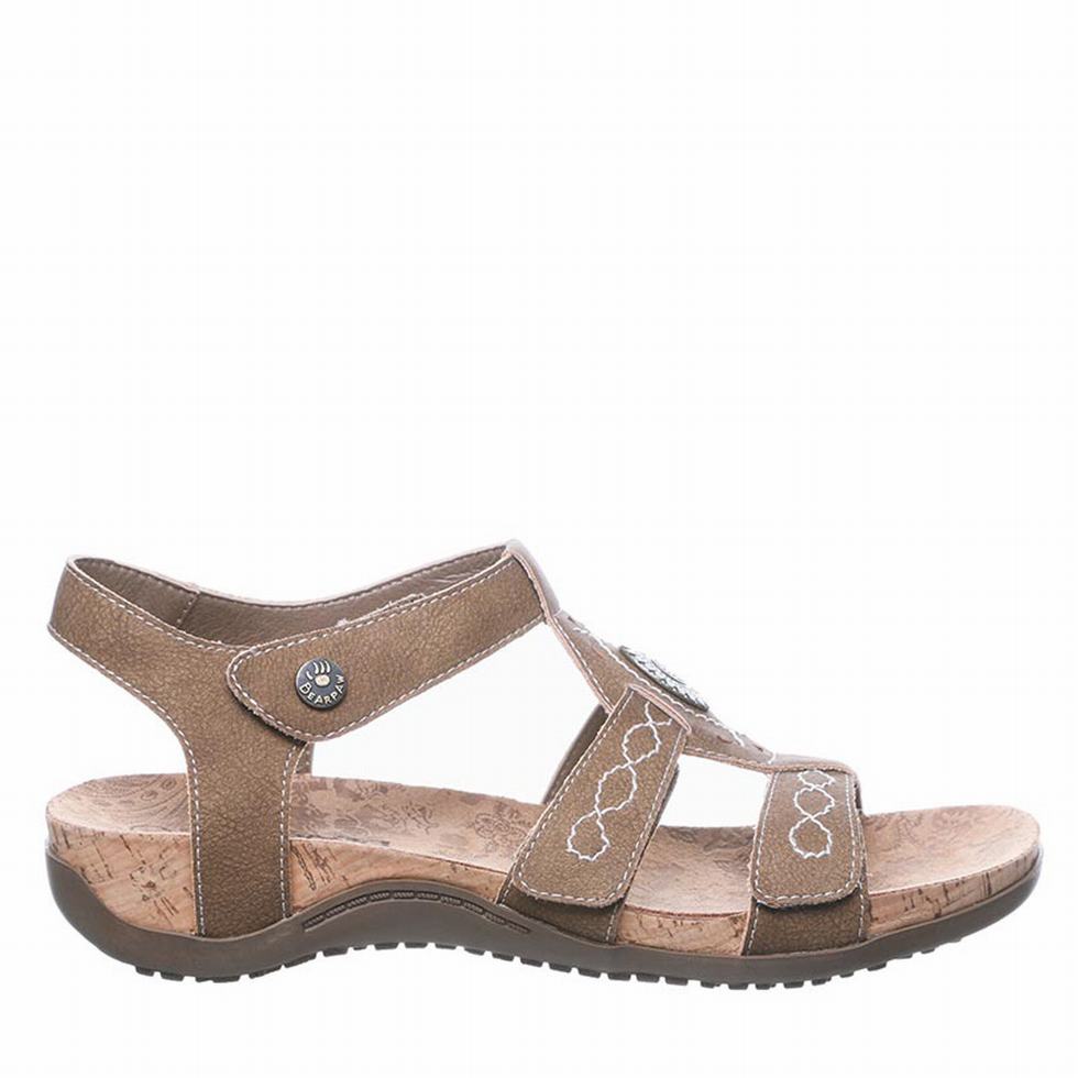 Bearpaw Ridley Wide サンダル レディース ブラウン | HGB3422LG