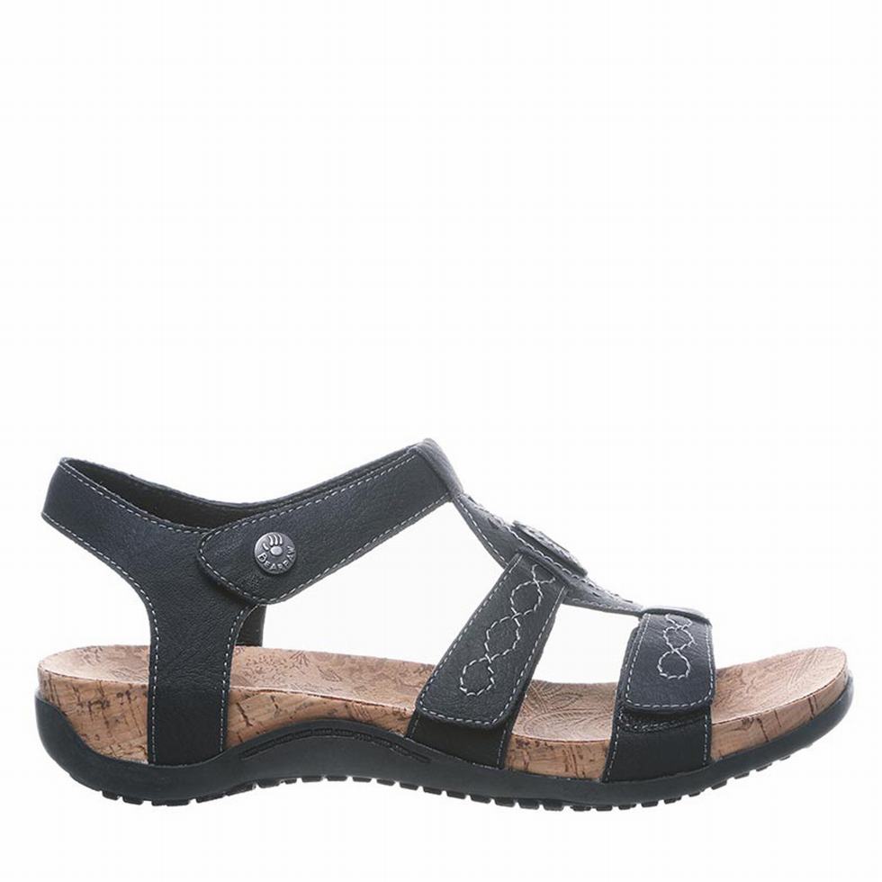 Bearpaw Ridley Wide サンダル レディース 黒 | NNV631DI