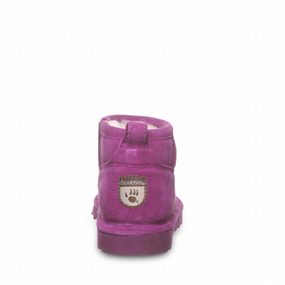 Bearpaw Shorty Youth ブーツ キッズ 紫 | MAZ6520BL