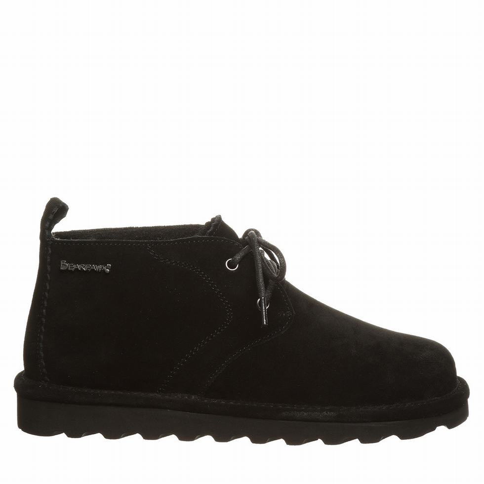 Bearpaw Skye Wide チャッカブーツ レディース 黒 | GSW3610PN