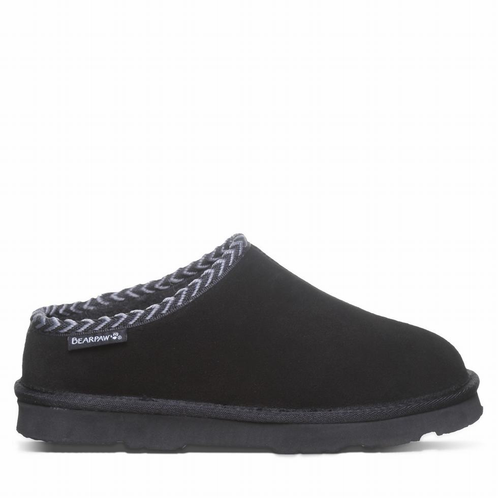 Bearpaw Tabitha スリッパ レディース 黒 | RAV8878AR